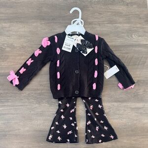 Kids Black and Pink Matching Set